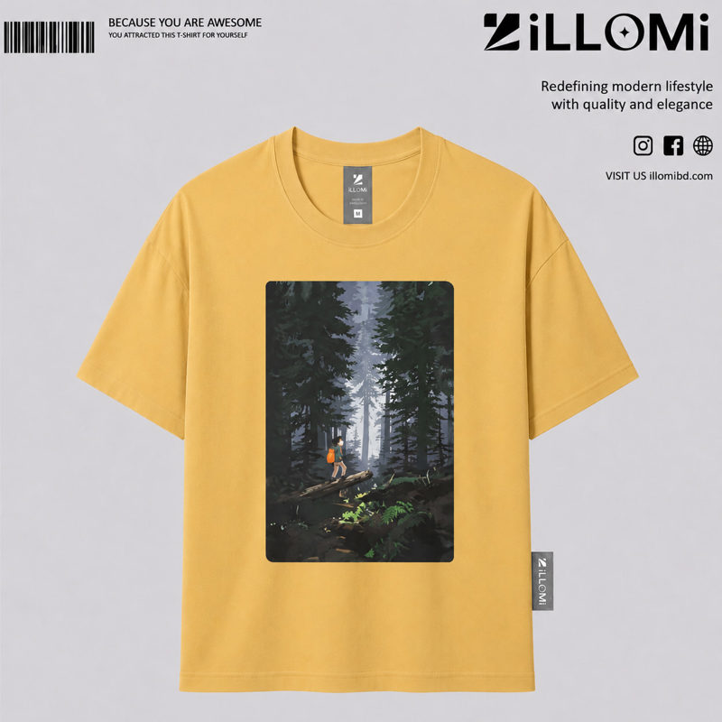 Forest Whisper Dtf Drop-Shoulder Golden Yellow image 1