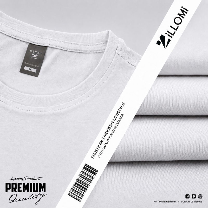 Solid-T-shirt-Cotton-White image 3