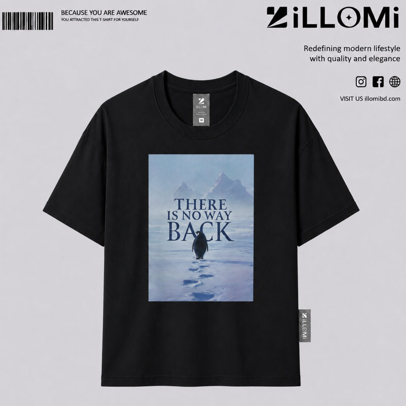 THERE IS NO WAY BACK Drop Shoulder T-Shirt Black image 1