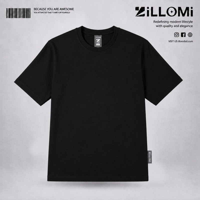Solid-T-shirt-Cotton-Black image 1