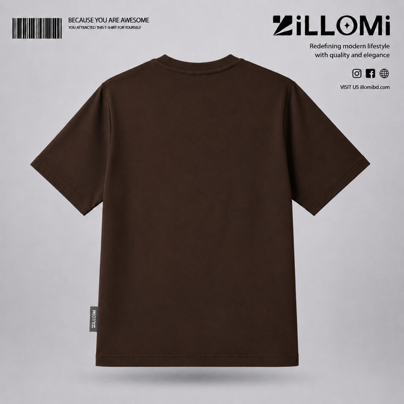 Solid-T-shirt-Cotton-Chocolate image 3