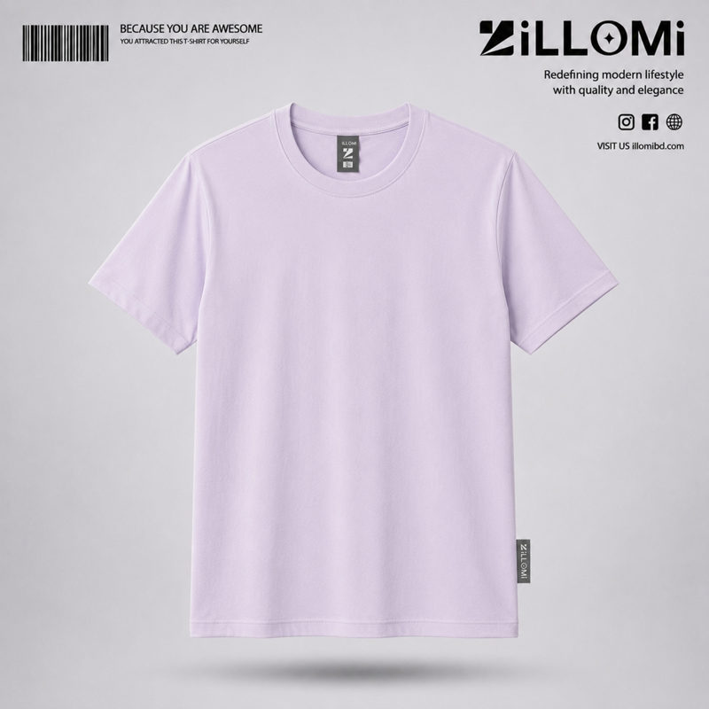 Solid-T-shirt-Cotton-Lavender image 1