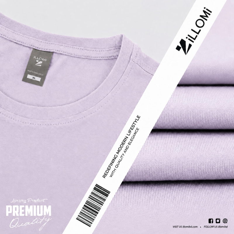 Solid-T-shirt-Cotton-Lavender image 4