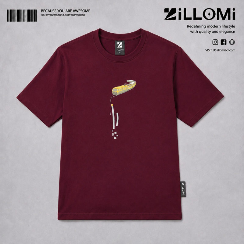 Metro Dtf t-shirt Maroon image 1