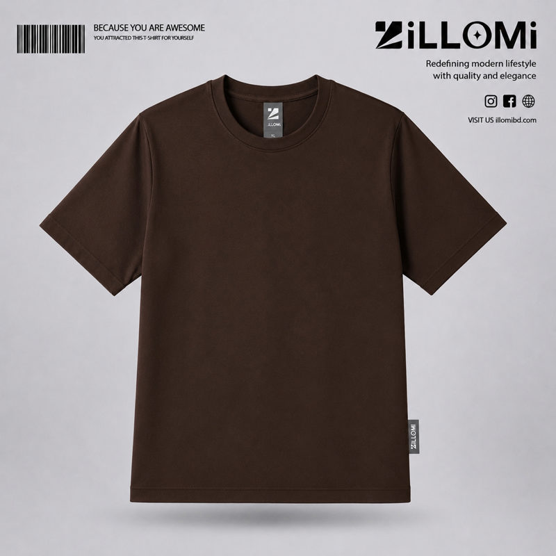 Solid-T-shirt-Cotton-Chocolate image 1