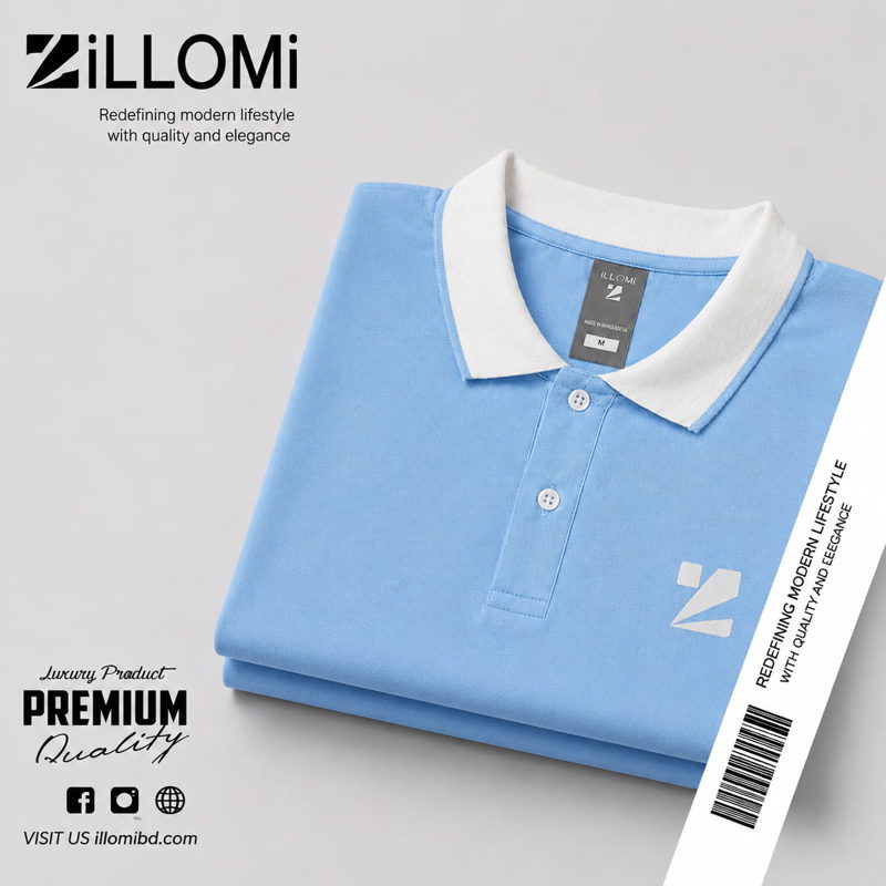 Polo-PK-Cotton Sky Blue image 4